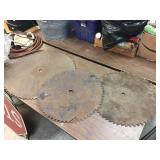 3 Vintage Large Saw Blades 22"-29"