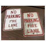 2 Steel Embossed NO PARKING Sign - 12" x 18"