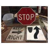 3 Larger Vintage Aluminum Signs