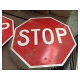 2 Aluminum STOP Signs 30"