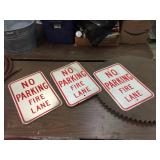 3 NO PARKING FIRE LANE Aluminum Signs 12" x 18"
