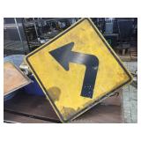 4 Aluminum Signs - Some Condition - Would Clean Up Some