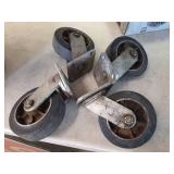 4 Swivel Albion Casters - Hard Rubber