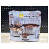 Stainless Steel Mixing Bowl Set with Lids & Grater Attachments