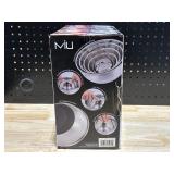 Stainless Steel Mixing Bowl Set with Lids & Grater Attachments