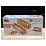 Bamboo Food Wrap Dispenser Set
