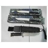 Lot of 2 Fury 60026 fixed blade hun...
