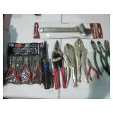 Lot of locking vise grips, needle n...