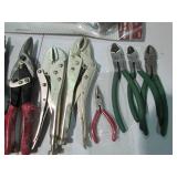 Lot of locking vise grips, needle n...
