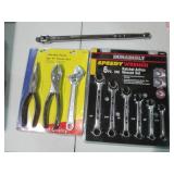 3pc wrench and pliers set, 6pc SAE ...
