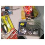 1/4in drive ratchet, safety eyewear...