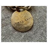 Jewelkade JK Silvertone Rhinestone Stretch Bracelet & Charm Bracelet "N" Charm