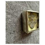 Jewelkade Brown Faux Pearl Necklace and Fleur De Lis - Eiffel Tower Charm