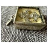 Jewelkade Brown Faux Pearl Necklace and Fleur De Lis - Eiffel Tower Charm