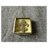 Jewelkade Brown Faux Pearl Necklace and Fleur De Lis - Eiffel Tower Charm