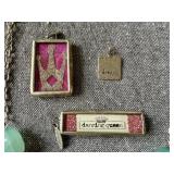 Jewelkade Aqua Bead Necklace and Charms - "Dancing Queen"