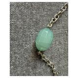 Jewelkade Aqua Bead Necklace and Charms - "Dancing Queen"