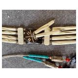 Two Beaded Necklaces, Fender Guitar Pick Necklace and Sea Glass wrapped Charm