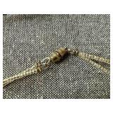 Two Beaded Necklaces, Fender Guitar Pick Necklace and Sea Glass wrapped Charm