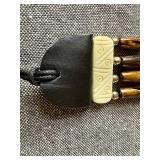 Two Beaded Necklaces, Fender Guitar Pick Necklace and Sea Glass wrapped Charm