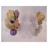 Vintage Cameo Girls Lady Vases Busts