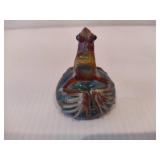 Milon Townsend Art Glass Butter Frog Paperweight - signed