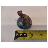 Milon Townsend Art Glass Butter Frog Paperweight - signed