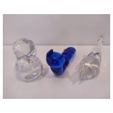 Small Glass Paperweights - Birds, Inchworm