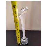 Art Glass Vase - White Cased Stem