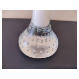 Art Glass Vase - White Cased Stem