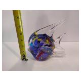 Glass Angelfish Paperweight