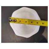 Two Vintage Jeanette Iris Milk Glass Vases, Iris Pattern