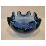 Vintage Murano Blue/Green Glass Bowl