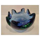 Vintage Murano Blue/Green Glass Bowl