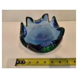 Vintage Murano Blue/Green Glass Bowl