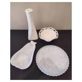 Vintage Milk Glass Serving/Decor Pieces