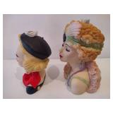 Cameo Girl Busts and Vases