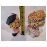Cameo Girl Busts and Vases