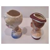 Cameo Girl Busts and Vases