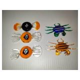 Halloween Themed Glass Candy and Two Glass Crabs