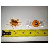 Halloween Themed Glass Candy and Two Glass Crabs