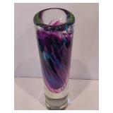 Michael J Mikula Hand Blown Glass Vase