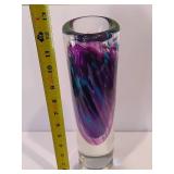 Michael J Mikula Hand Blown Glass Vase