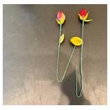 Crystal Vase & Glass Rose Bouquet