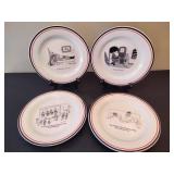 Restoration Hardware "New Yorker Holiday" 8" Dessert Plates