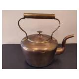 Antique Mixed Metal Goose Neck Tea Kettle