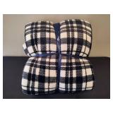 Tommy Bahama B/W Sherpa Blanket