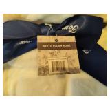 Tommy Bahama White Plush Robe & White Flannel Blanket