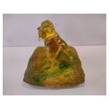 Luiligongfang Crystal Glass - "New Century of Luck" Labradors on Pillow