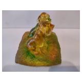 Luiligongfang Crystal Glass - "New Century of Luck" Labradors on Pillow